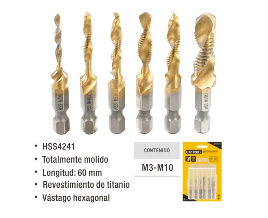 Uyustools Thread Drilling Bits Set