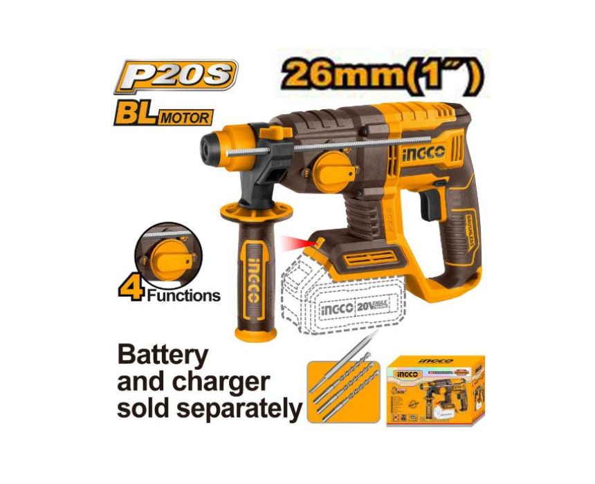 Ingco 26mm Cordless Rotary Hammer