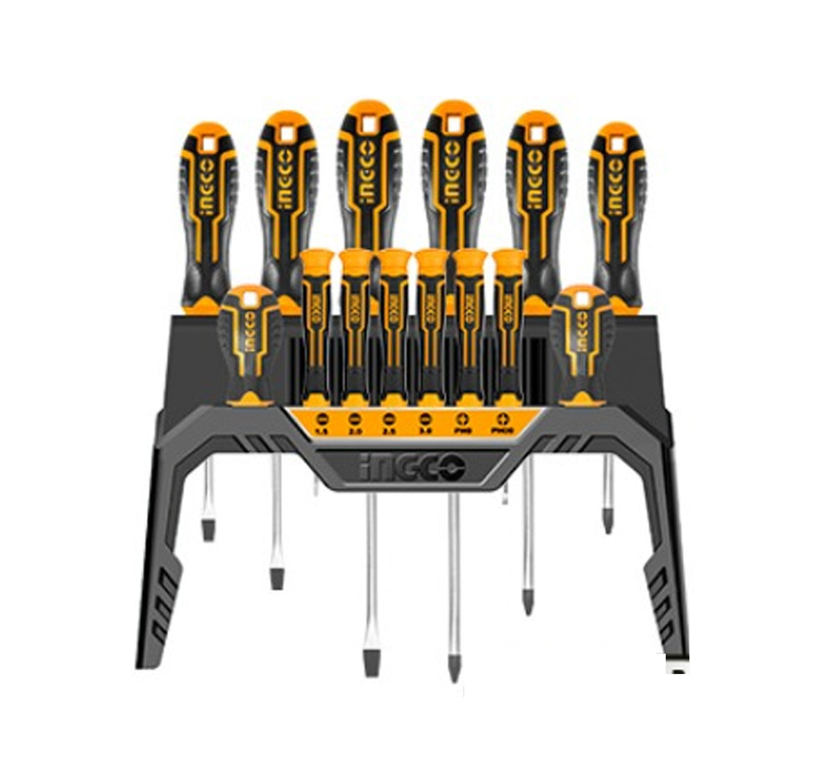 INGCO 14 Pcs screwdrivers set with table stand