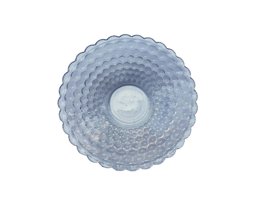 Bubbled Glass Plate with Stand