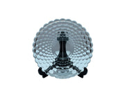 Bubbled Glass Plate with Stand