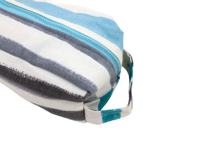 Handmade Hand Pouch in Blue Stripes