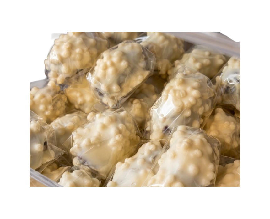 Crunchy White Chocolate Coated Dates