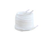 Elastic Shoelaces White Metal Buckle Pair