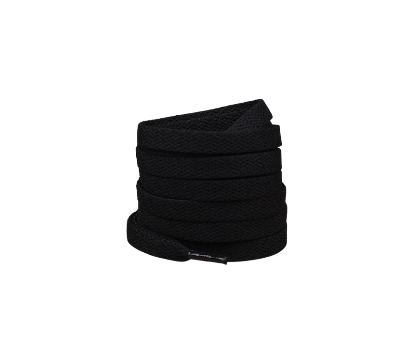 Elastic Shoe Laces Black Metal Buckle Pair