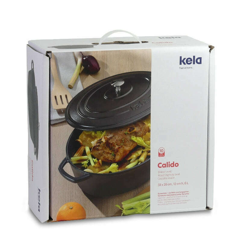 Black Roaster Calido Oval 6.5L Dutch Ovens Black Roaster Calido Oval 6.5L Black Roaster Calido Oval 6.5L Kela