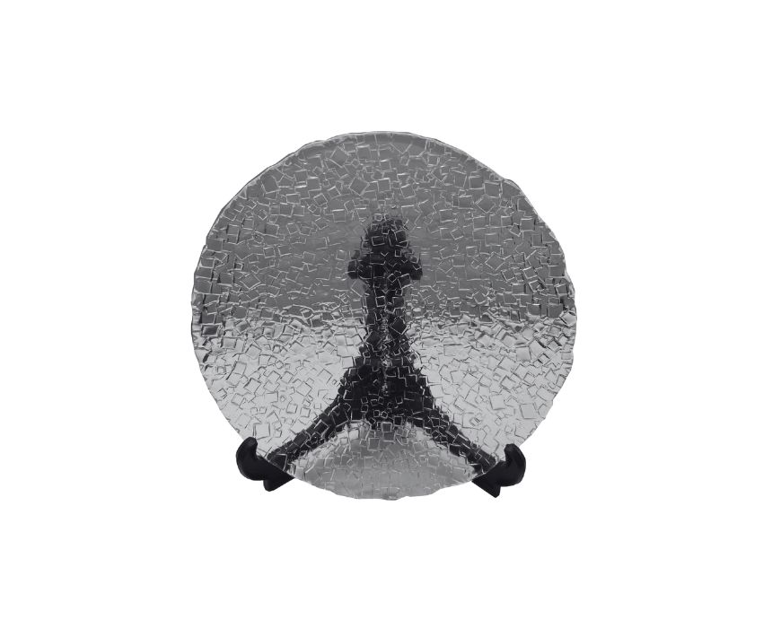 Cracked Glass Plate with Stand