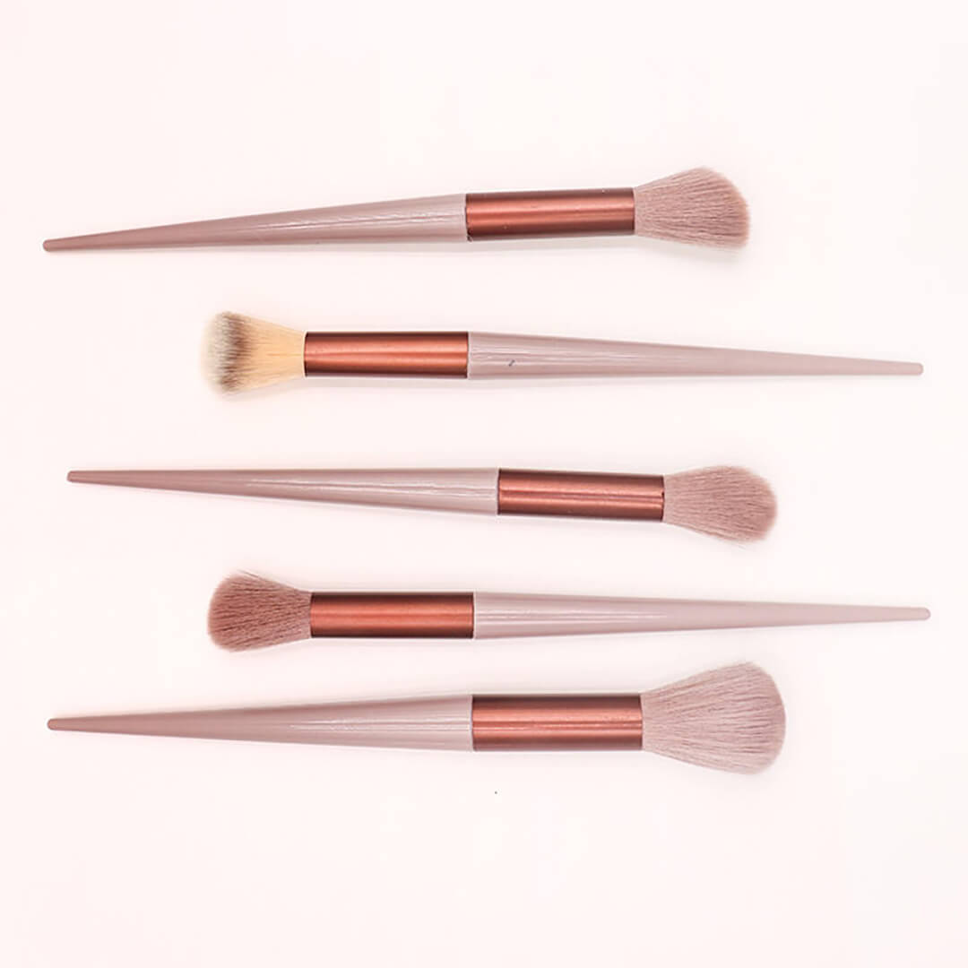 13 pieces Makeup Brushes Full Set with bag - Brown