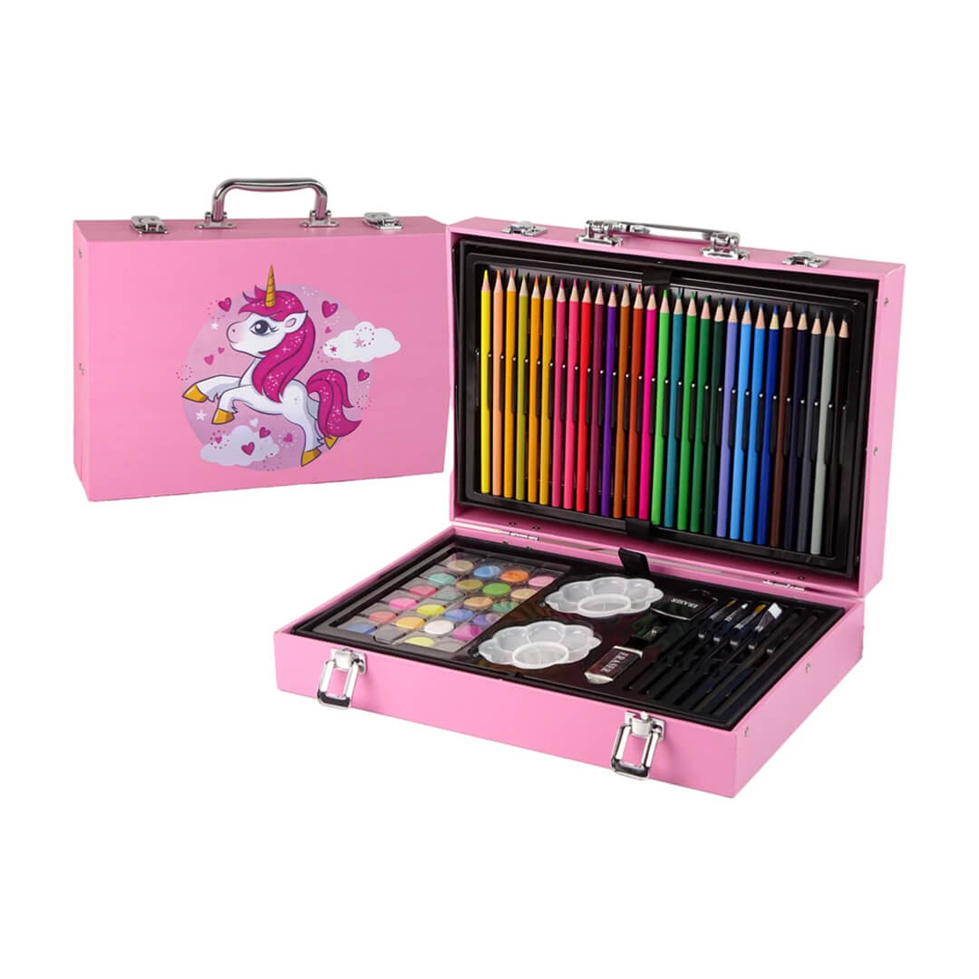 145-Piece Unicorn Coloring and Art Set Case 47 x 27 cm