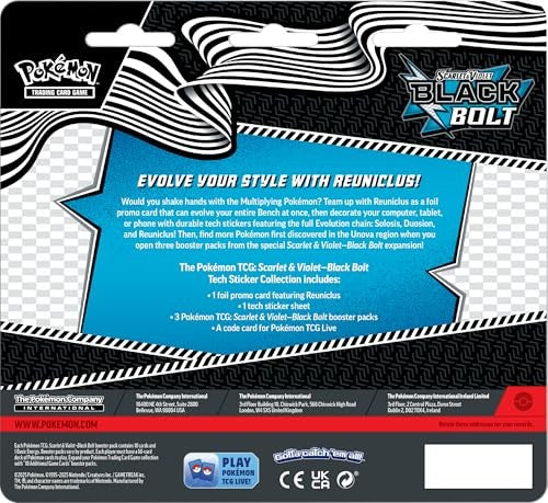 Pokémon TCG Scarlet & Violet Black Bolt Tech Sticker Collection