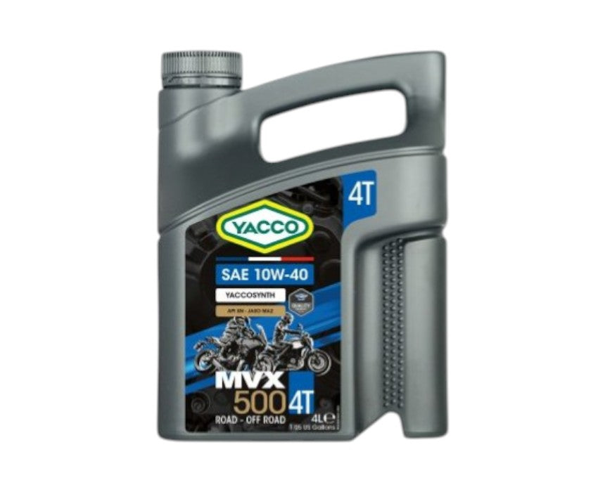 Yacco MVX 500 4T 10W40 Motorcycle Oil - 1 L - Made in France