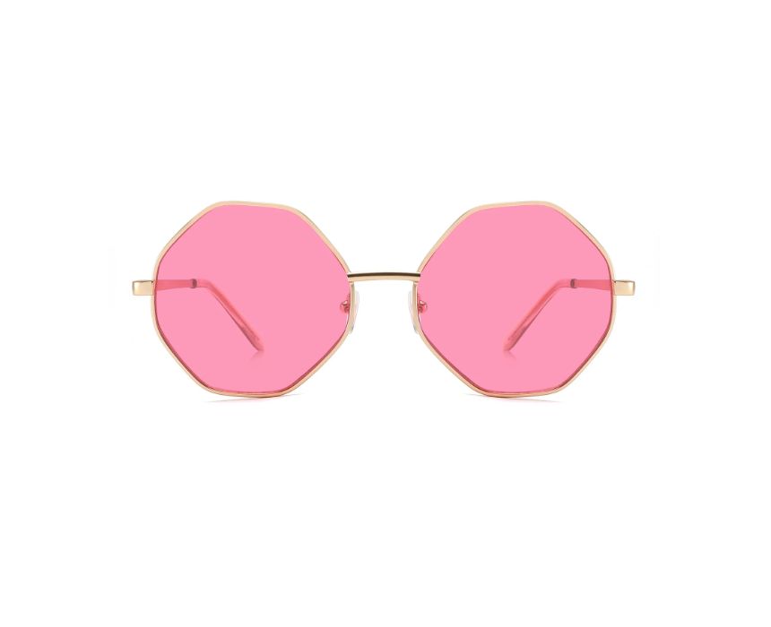 Blush Hexagon Women Sunglasses