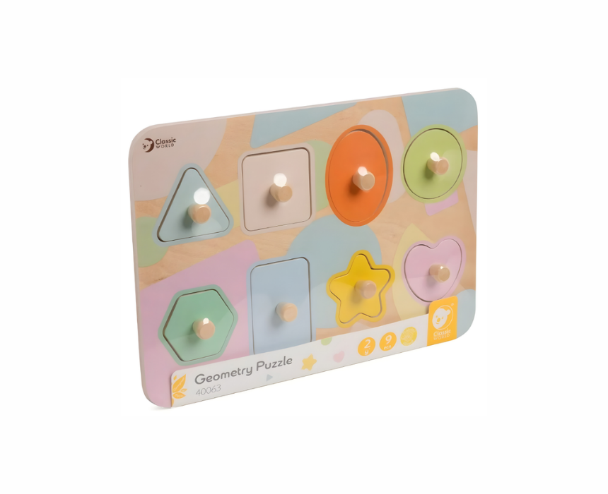 Classic World Wooden Geometry Puzzle