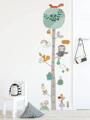 Tree & Animals Growth Chart Wall Decal