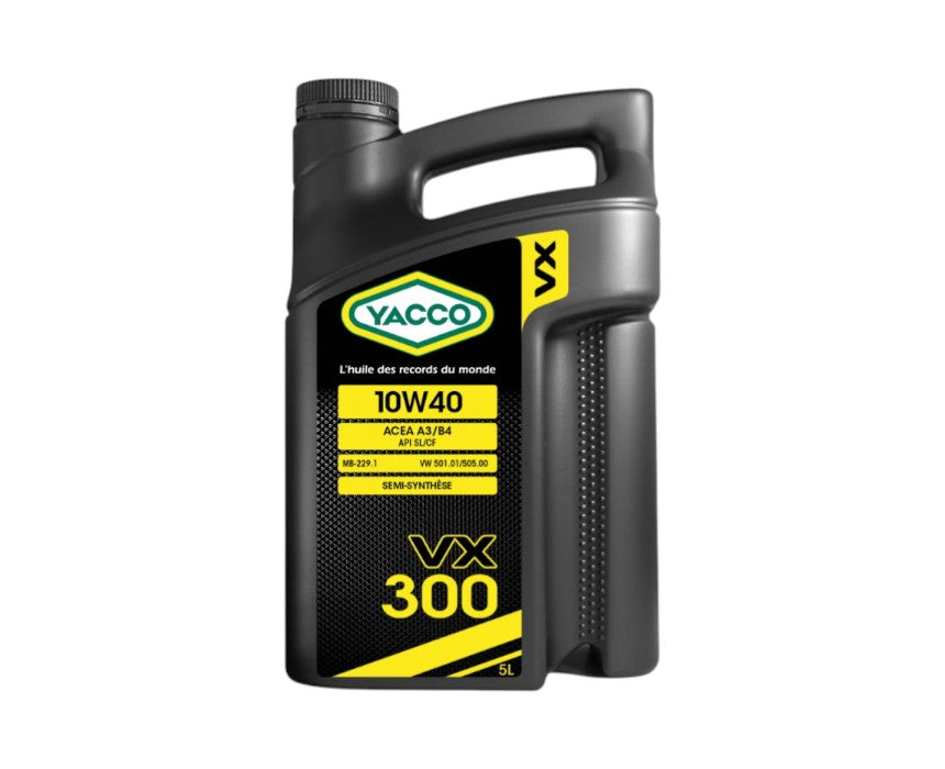 Yacco VX 300 10W40 Semi-Synthetic Engine Oil - 5 L - Made in France