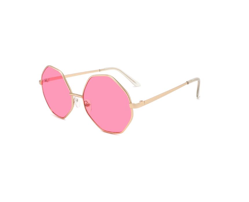 Blush Hexagon Women Sunglasses
