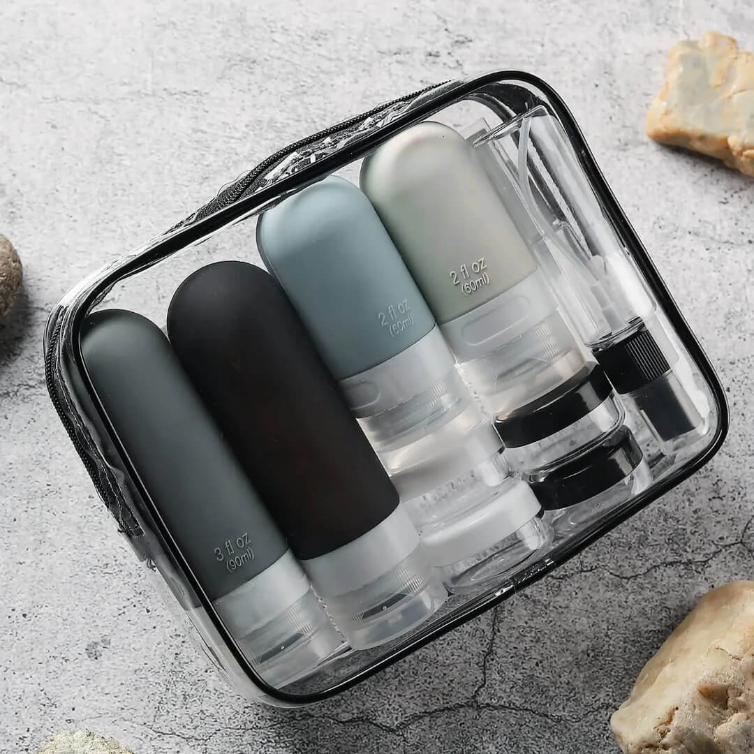 16 Pieces Leakproof Silicone Travel Bottles Set