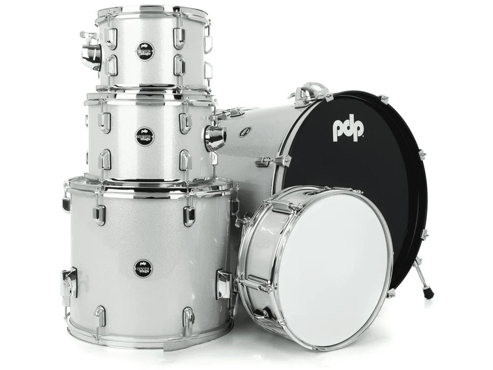 PDP CENTERstage 5-Piece Complete Drum Kit 22", Diamond White Sparkle