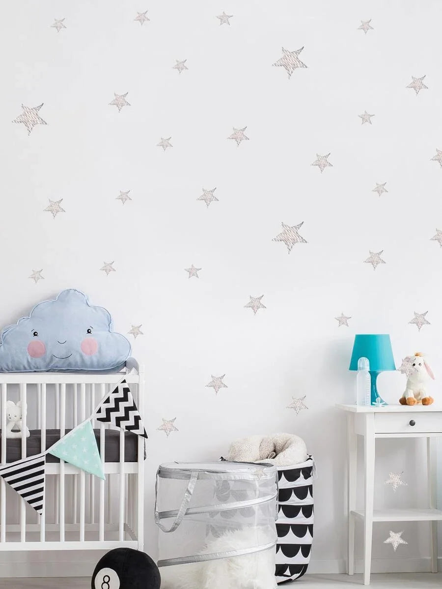 Light Grey Stars Wall Sticker