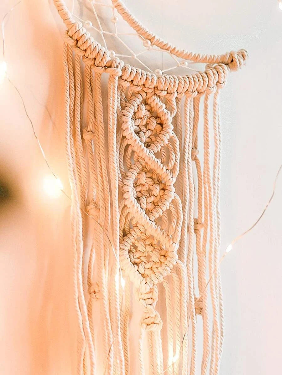 Star & Moon Woven Wall Hanging Decor 2 Pieces