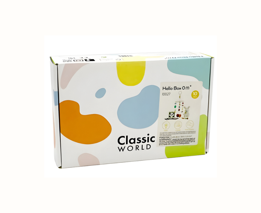 Classic World Hello Box 0M+ Newborn Gift Kit