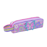 Smiggle Pencil Case | Small | Butterfly Flower | Rainbow