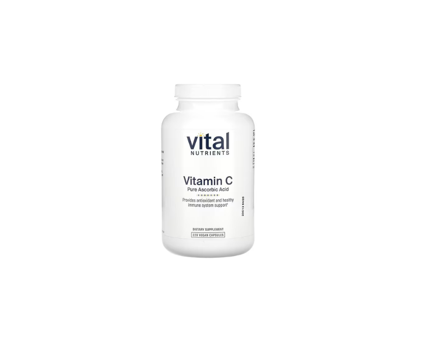 Vital Nutrients Vitamin C Pure Ascorbic Acid 220 Vegan Capsules