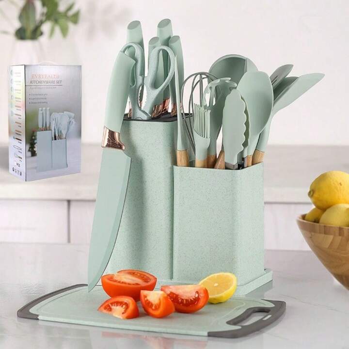 19 Pieces Kitchen Utensil And Knife Set