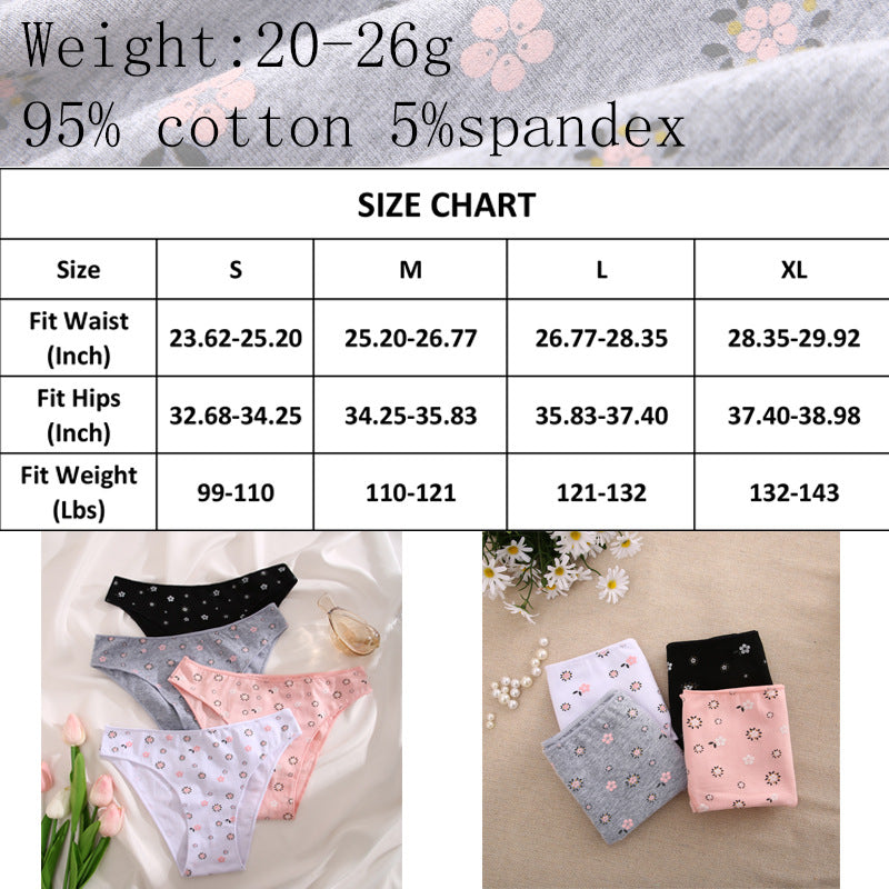 Floral Cotton Mid-Rise Panties