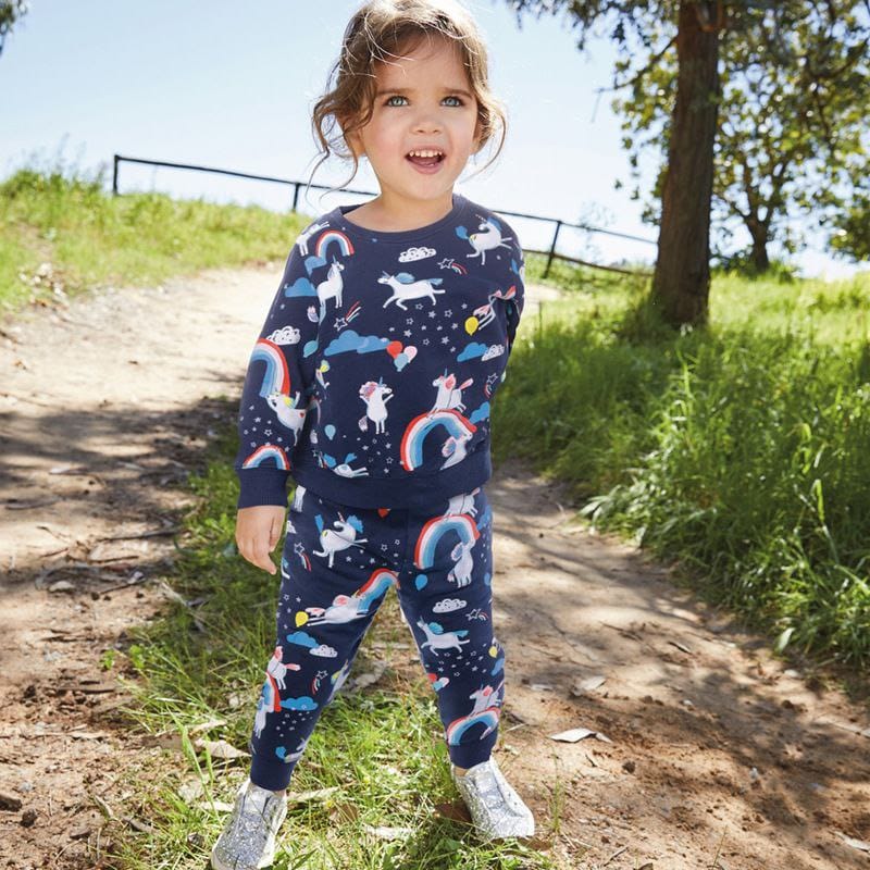 Girls’ 100% Cotton Rainbow Set / 4–7Y