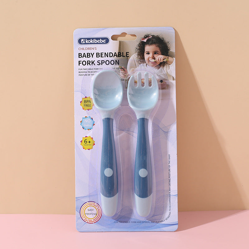 Flexible Training Spoon and Fork For Babies