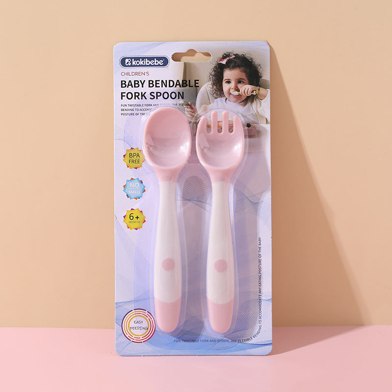 Flexible Training Spoon and Fork For Babies
