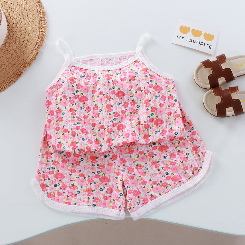 Kids’ Cotton Flower Pajama Set | 1–12Y