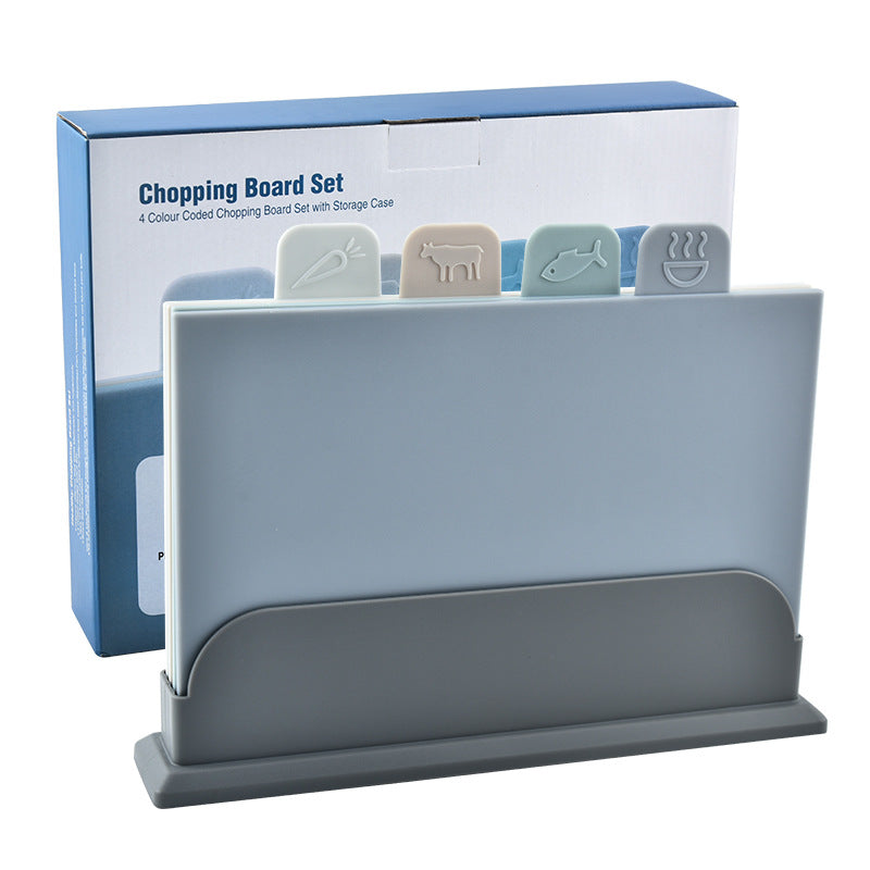 4 Pieces Chopping Board Set With Storage Holder