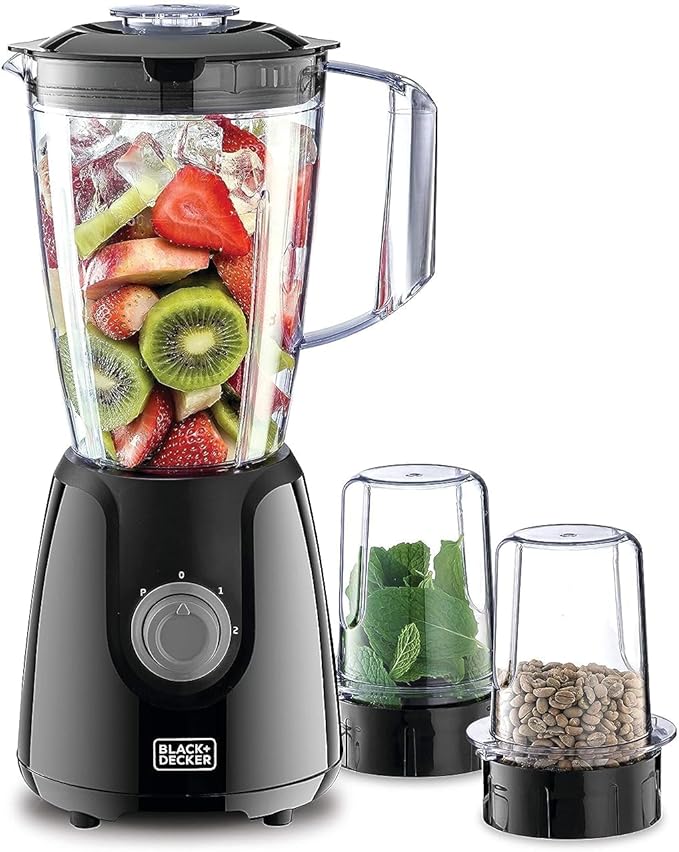 Black + Decker Blender with 2 Grinding Mills, 400W