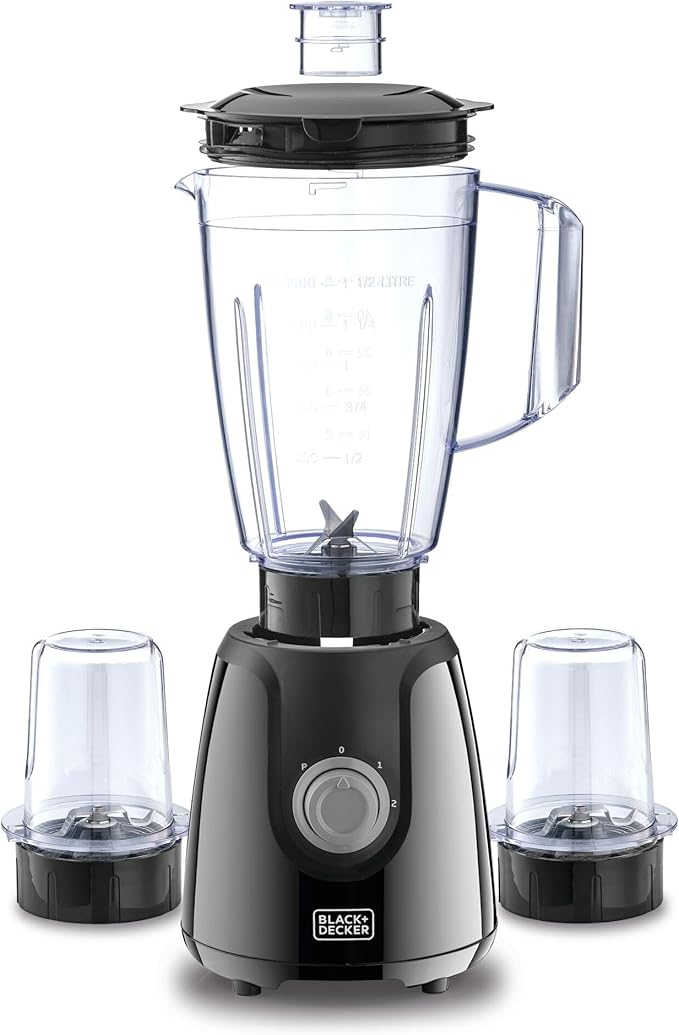 Black + Decker Blender with 2 Grinding Mills, 400W