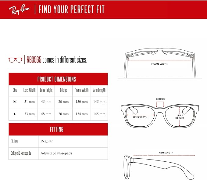RayBan (RB3565) Polarized Sunglasses, 53/21