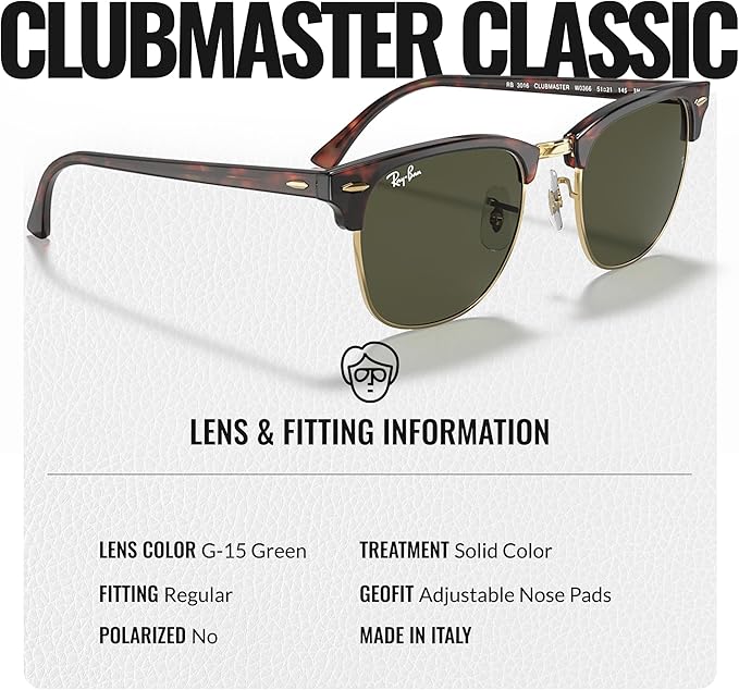 RayBan [RB3016]Clubmaster Sunglasses,51/21