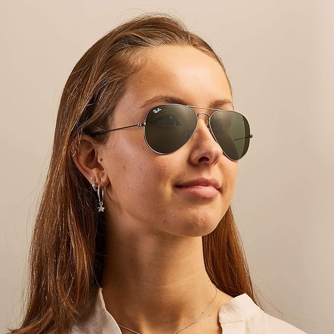 RayBan (RB3025) Aviator Large Metal Sunglasses, 55/14