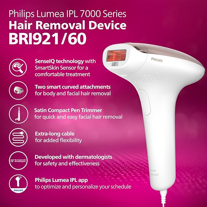 Philips Lumea IPL 7000 Series Unisex Hair Removal