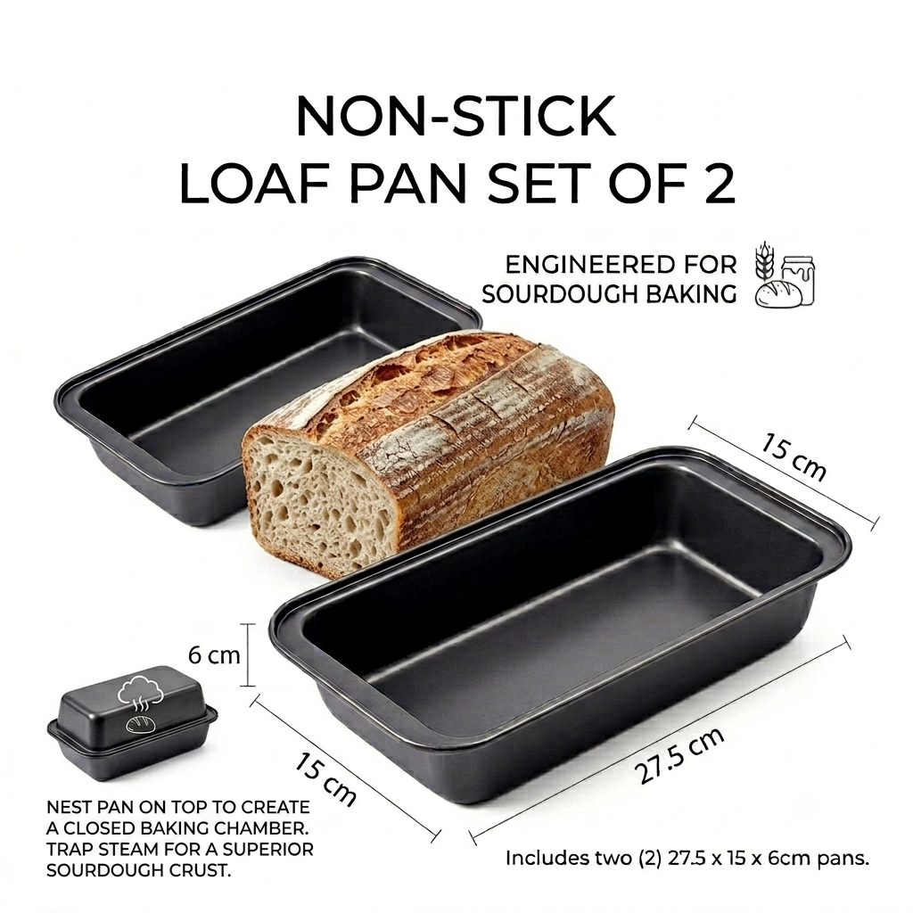 Set of 2 Loaf Pans 27.5x15x6 cm