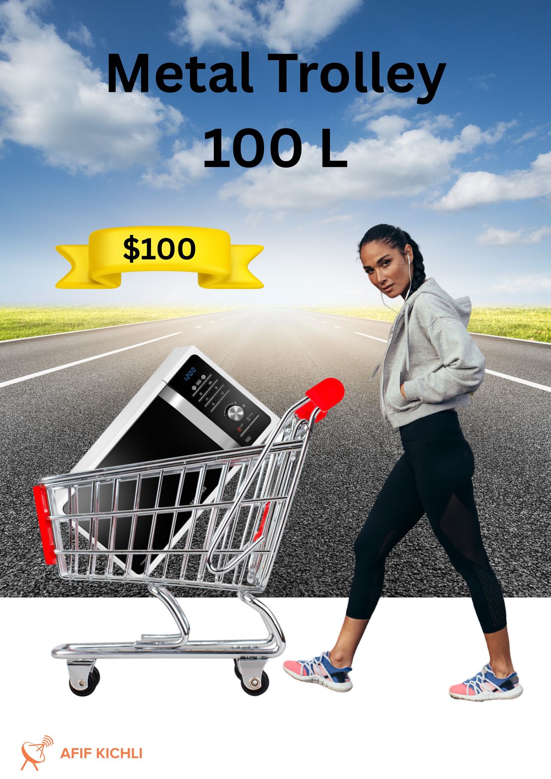 Metal Trolley 100L