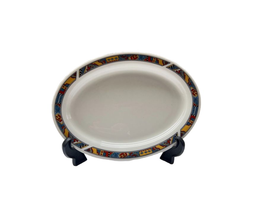 Patterned Serving Porcelain Plate