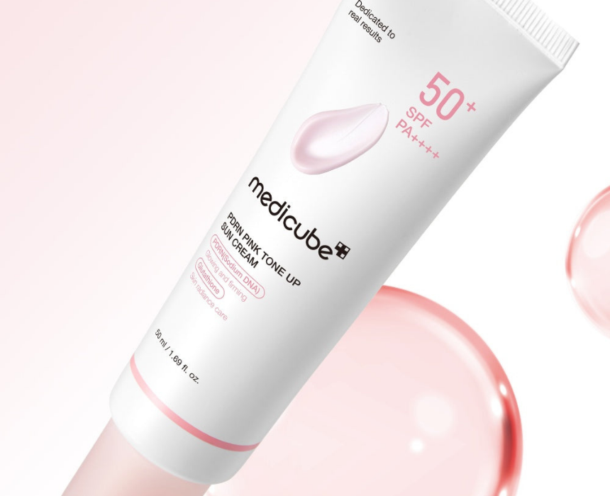 Medicube PDRN Pink Tone Up Sun Cream SPF50+