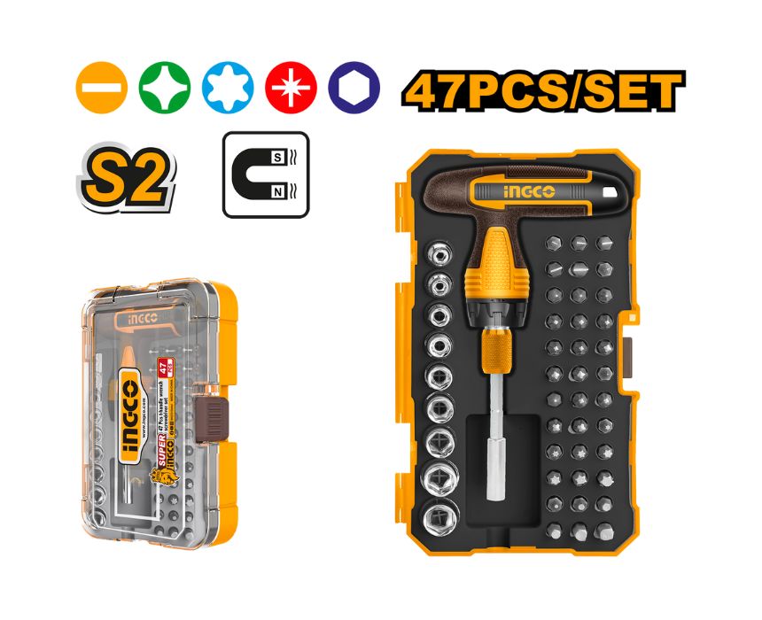 Ingco Ratchet Screwdriver 47 Pcs