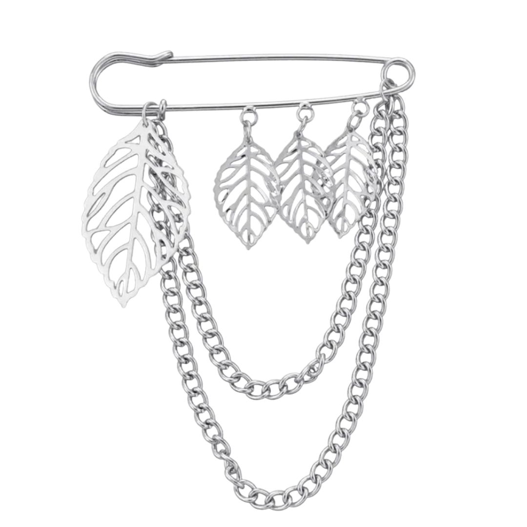 Feuilles Rhinestone Alloy Pin