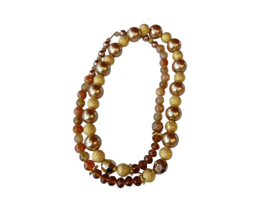 Golden Brown Pearl Necklace