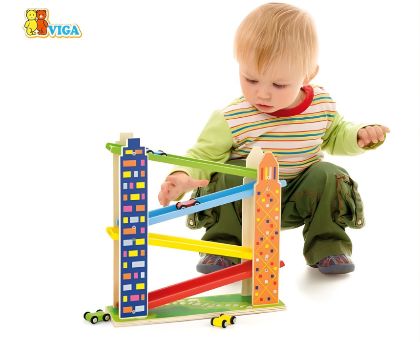 VIGA Car Slider with Mini Cars