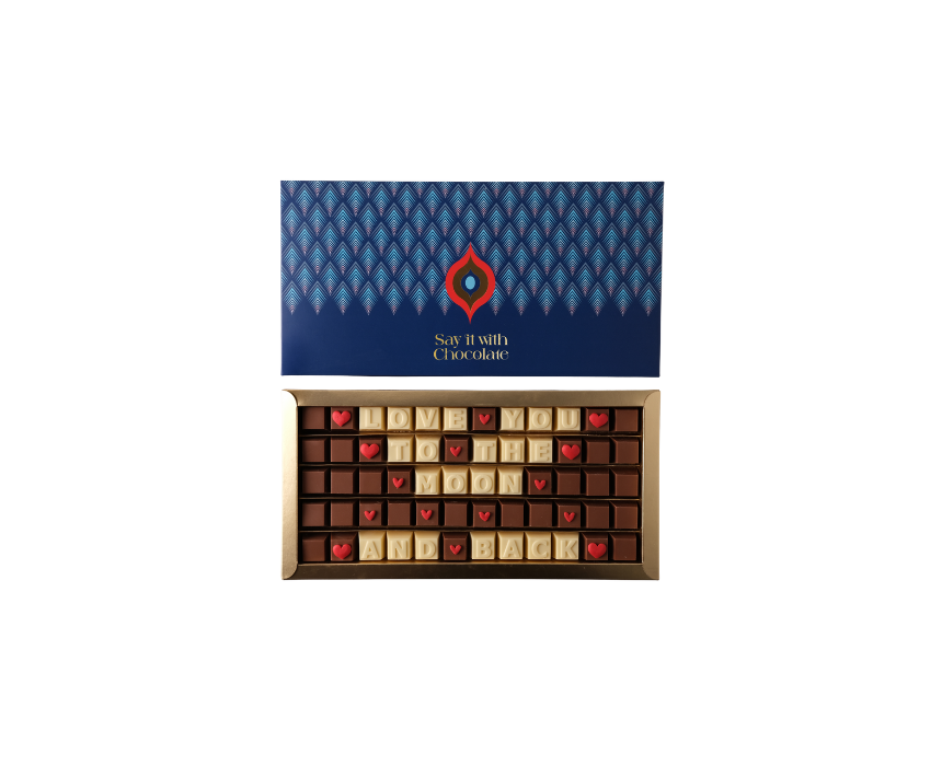 "Love You To The Moon And Back" Royal Feathers Chocolate Box