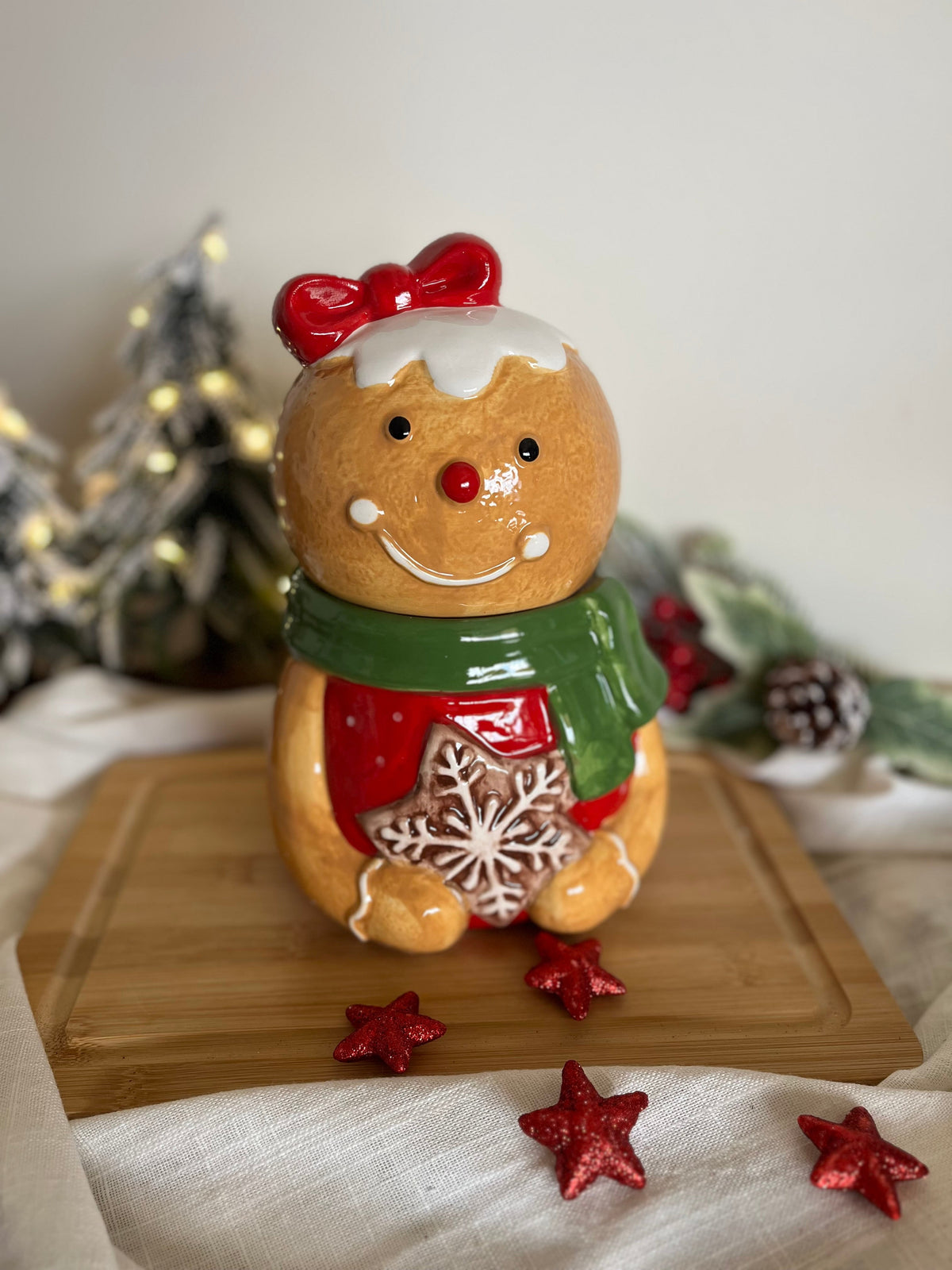 Christmas Gingerbread Container Jar